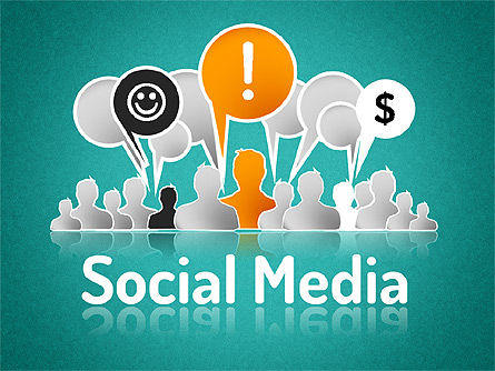 Social media infographic, Dia 9, 01555, Presentatie Templates — PoweredTemplate.com