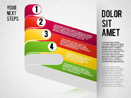 Concept de flux de travail des étapes, Diapositive 4, 01556, Schémas d'étapes — PoweredTemplate.com