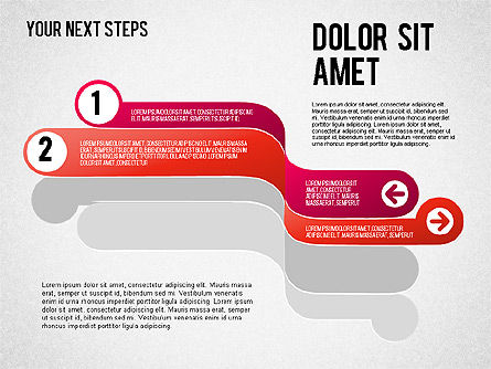 Concept de flux de travail des étapes, Diapositive 7, 01556, Schémas d'étapes — PoweredTemplate.com
