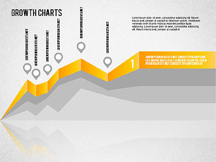 Grow-Bereich Charts Konzept, PowerPoint-Vorlage, 01557, Business Modelle — PoweredTemplate.com