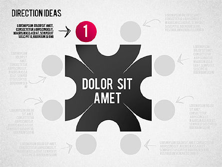 Diagramme de flux de travail des étapes, Diapositive 5, 01558, Modèles commerciaux — PoweredTemplate.com