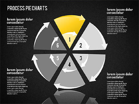 Wheel proces workflow, Dia 13, 01562, Procesdiagrammen — PoweredTemplate.com