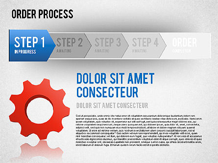 Steps Diagram, PowerPoint Template, 01566, Stage Diagrams — PoweredTemplate.com