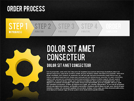 Steps diagram, Deslizar 11, 01566, Diagramas de Etapas — PoweredTemplate.com