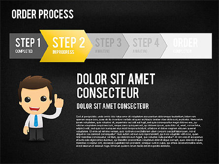 Diagram Langkah, Slide 12, 01566, Diagram Panggung — PoweredTemplate.com