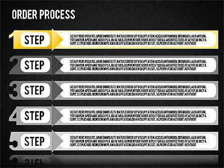 Diagrama de pasos, Diapositiva 16, 01566, Diagramas de la etapa — PoweredTemplate.com