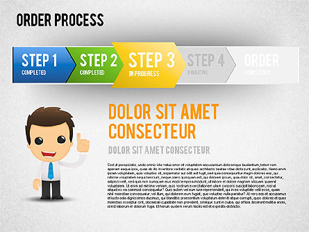 Diagrama de pasos, Diapositiva 3, 01566, Diagramas de la etapa — PoweredTemplate.com