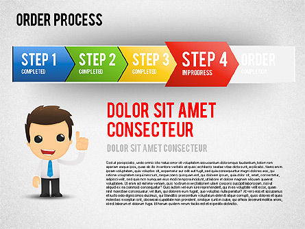 Diagrama de pasos, Diapositiva 4, 01566, Diagramas de la etapa — PoweredTemplate.com