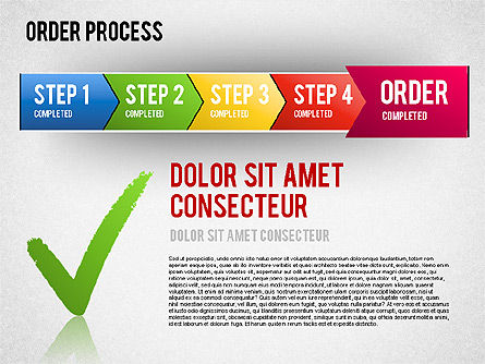 Schéma des étapes, Diapositive 5, 01566, Schémas d'étapes — PoweredTemplate.com