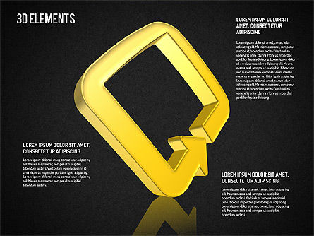 Formas del proceso de las flechas 3D, Diapositiva 16, 01567, Formas — PoweredTemplate.com
