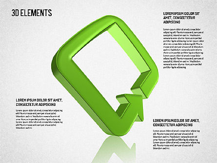 Les flèches 3d traitent les formes, Diapositive 8, 01567, Formes — PoweredTemplate.com