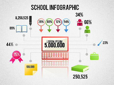 School Infographics, 01571, Education Charts and Diagrams — PoweredTemplate.com