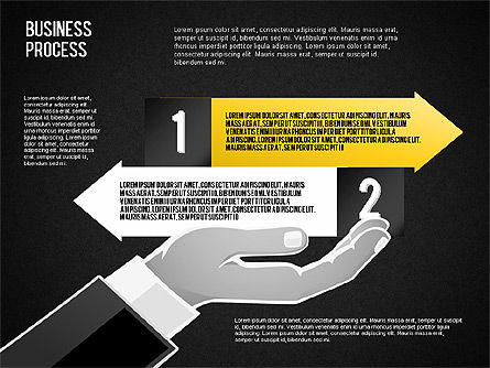 비즈니스 프로세스 모양, 슬라이드 11, 01572, 프로세스 도표 — PoweredTemplate.com