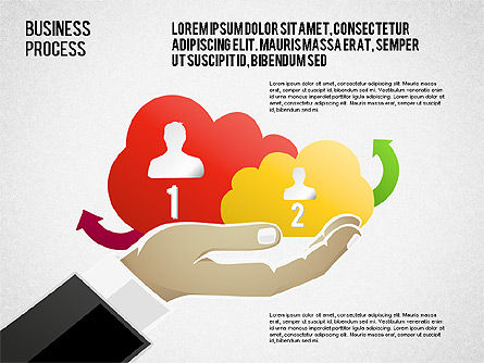 비즈니스 프로세스 모양, 슬라이드 7, 01572, 프로세스 도표 — PoweredTemplate.com