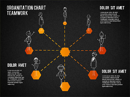 Teamwork Org Chart, Slide 11, 01575, Organizational Charts — PoweredTemplate.com
