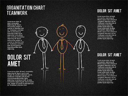 Teamwork-Grafikkarte, Folie 12, 01575, Organisationsdiagramme — PoweredTemplate.com