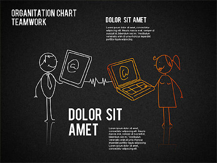 Teamwork-Grafikkarte, Folie 14, 01575, Organisationsdiagramme — PoweredTemplate.com