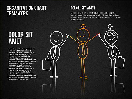 Teamwork-Grafikkarte, Folie 15, 01575, Organisationsdiagramme — PoweredTemplate.com