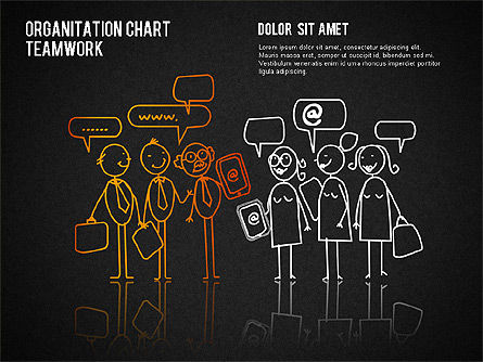 Teamwork Org Chart, Slide 16, 01575, Organizational Charts — PoweredTemplate.com