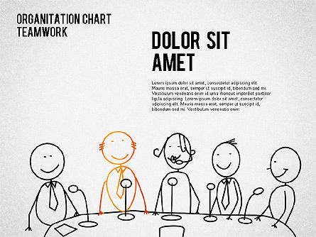 Teamwork org chart, Dia 5, 01575, Organisatorische Grafieken — PoweredTemplate.com