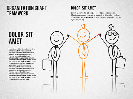 Teamwork Org Chart, Slide 7, 01575, Organizational Charts — PoweredTemplate.com