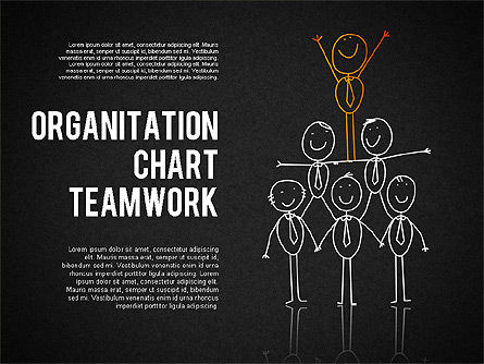 Teamwork-Grafikkarte, Folie 9, 01575, Organisationsdiagramme — PoweredTemplate.com