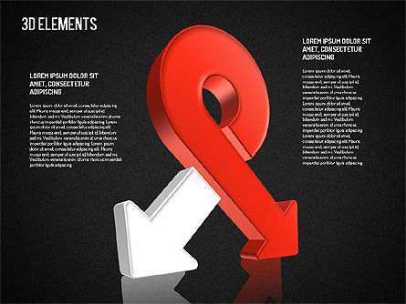 Ensemble de flèches 3D vives, Diapositive 12, 01577, Formes — PoweredTemplate.com