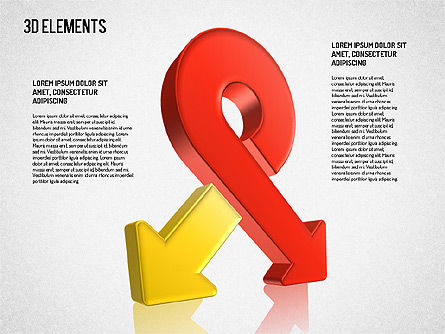 Conjunto de flechas 3D vivas, Diapositiva 4, 01577, Formas — PoweredTemplate.com