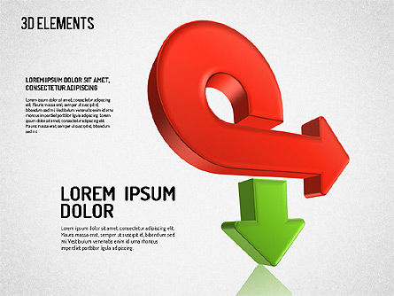Ensemble de flèches 3D vives, Diapositive 7, 01577, Formes — PoweredTemplate.com