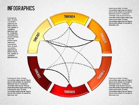 Set van infographic diagrammen, PowerPoint-sjabloon, 01580, Businessmodellen — PoweredTemplate.com