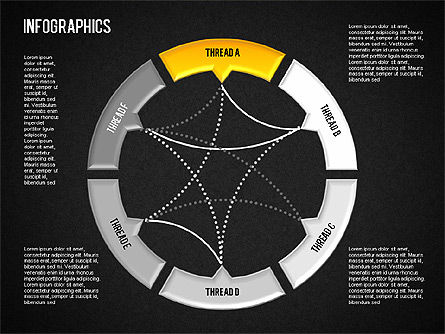 Set van infographic diagrammen, Dia 9, 01580, Businessmodellen — PoweredTemplate.com