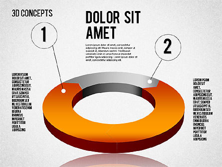 Concepts 3D et diagrammes, Diapositive 10, 01583, Formes — PoweredTemplate.com