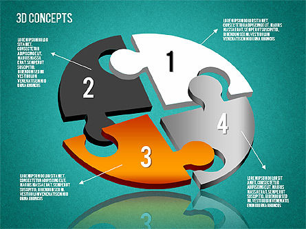 Concepts 3D et diagrammes, Diapositive 11, 01583, Formes — PoweredTemplate.com