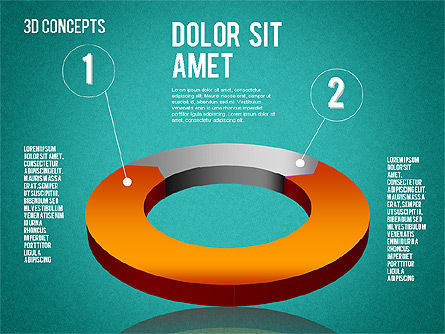 Concepts 3D et diagrammes, Diapositive 14, 01583, Formes — PoweredTemplate.com