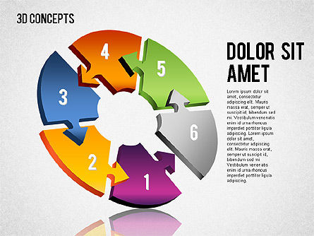 3D-Konzept Formen und Diagramme, Folie 2, 01583, Schablonen — PoweredTemplate.com