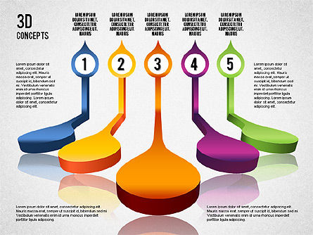 Concepts 3D et diagrammes, Diapositive 3, 01583, Formes — PoweredTemplate.com