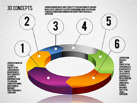 Bentuk Dan Diagram Konsep 3d, Slide 6, 01583, Bentuk — PoweredTemplate.com