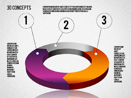 Bentuk Dan Diagram Konsep 3d, Slide 9, 01583, Bentuk — PoweredTemplate.com