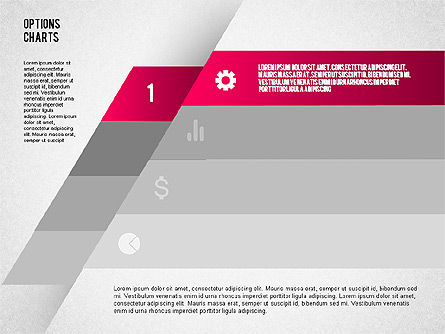Gráfico de Opciones de Estilo de Origami, Diapositiva 12, 01584, Diagramas de la etapa — PoweredTemplate.com