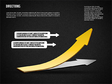 Direcciones y flechas, Diapositiva 10, 01585, Formas — PoweredTemplate.com