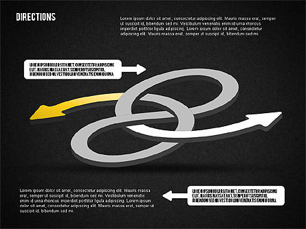 Direcciones y flechas, Diapositiva 12, 01585, Formas — PoweredTemplate.com