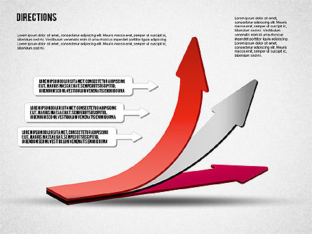 Direcciones y flechas, Diapositiva 3, 01585, Formas — PoweredTemplate.com