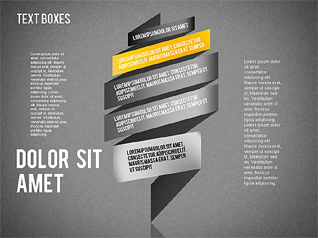 종이 접기 스타일의 테이프, 슬라이드 10, 01588, 모양 — PoweredTemplate.com