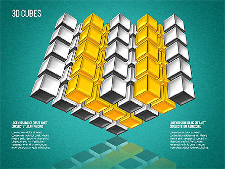 Complessi cubi 3d, Slide 12, 01592, Modelli di lavoro — PoweredTemplate.com