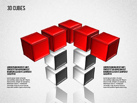 Cubes 3D complexes, Diapositive 6, 01592, Modèles commerciaux — PoweredTemplate.com