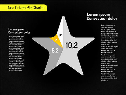 Gráficos de Pie Creativos Conjunto (impulsado por datos), Diapositiva 11, 01595, Diagramas basados en datos — PoweredTemplate.com