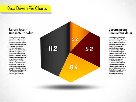 Gráficos de Pie Creativos Conjunto (impulsado por datos), Diapositiva 4, 01595, Diagramas basados en datos — PoweredTemplate.com