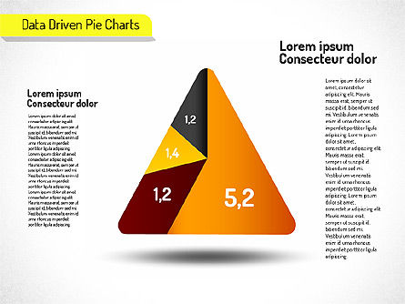 Gráficos de Pie Creativos Conjunto (impulsado por datos), Diapositiva 5, 01595, Diagramas basados en datos — PoweredTemplate.com