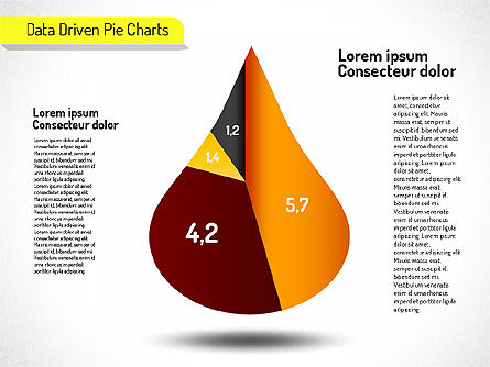 Gráficos de Pie Creativos Conjunto (impulsado por datos), Diapositiva 6, 01595, Diagramas basados en datos — PoweredTemplate.com