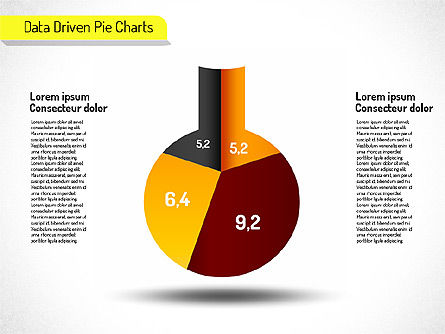 Gráficos de Pie Creativos Conjunto (impulsado por datos), Diapositiva 7, 01595, Diagramas basados en datos — PoweredTemplate.com